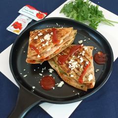 A picture of Aloo paratha wrap.