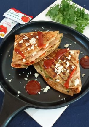 A picture of Aloo paratha wrap.
