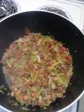 Repollo con carne molida