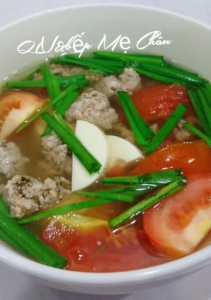 Hình của món Canh Hẹ, Đậu Hũ Thịt Băm.