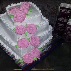 Wedding theme cake A picture of Wedding theme cake.