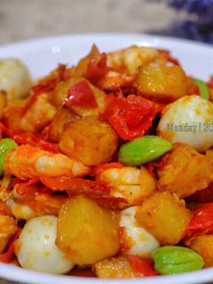 Foto resep Balado udang telur puyuh