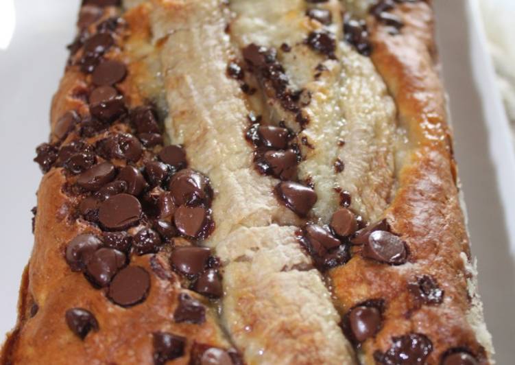Recette Délicieux Banana bread ou cake banane et pépites de chocolat