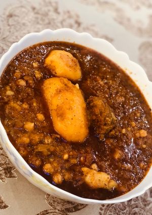 عکسی از دستور دیزی با گوشت شتر❤️