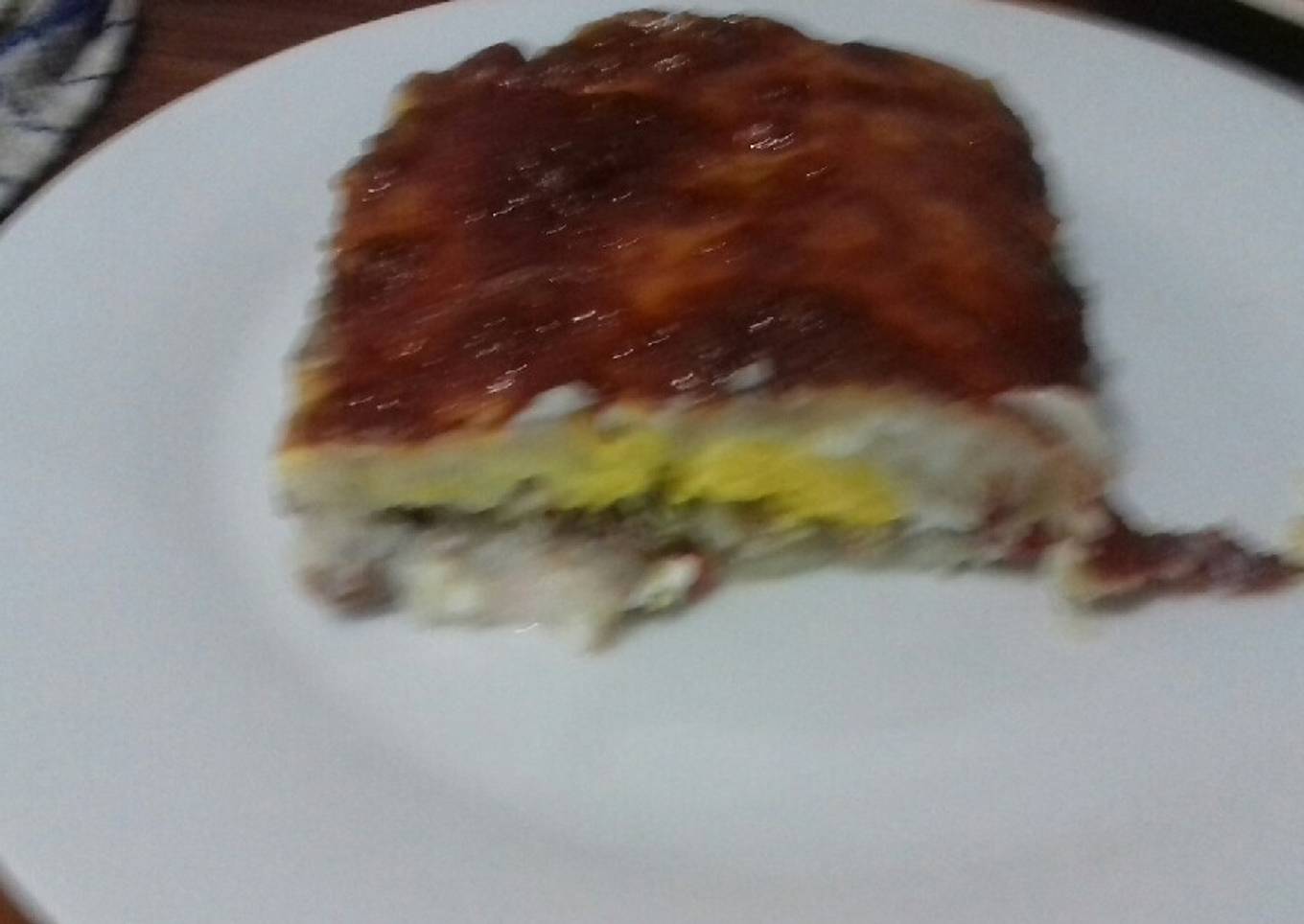 Pastel de carne gratinado