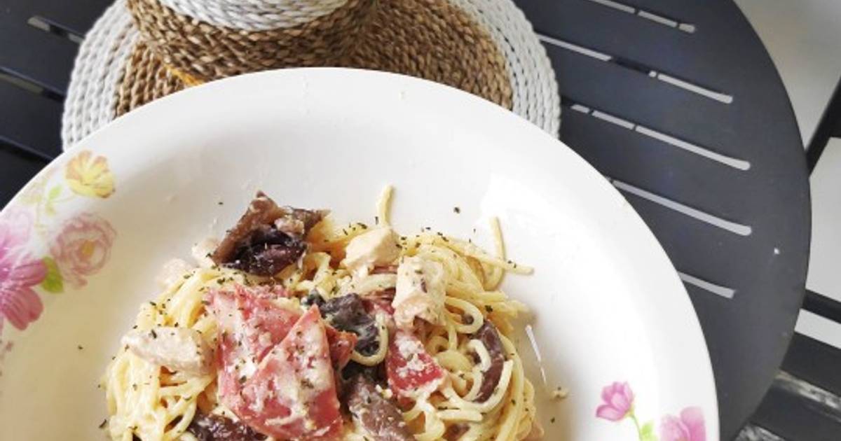 Resep Spaghetti Carbonara oleh Dinda Rezki Giovani - Cookpad