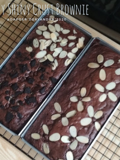 Foto resep Fudgy Shiny Crust brownie