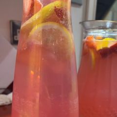 A picture of Strawberry and lemonade mocktail.