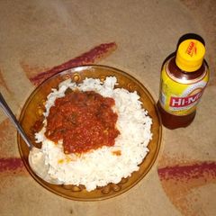 A picture of Shinkafa da miya.