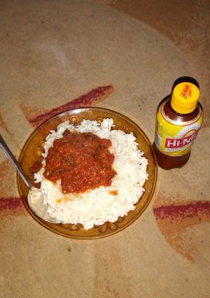 A picture of Shinkafa da miya.