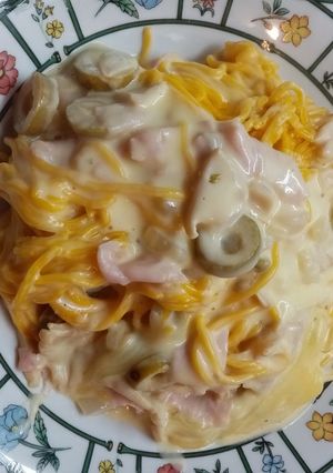 Una foto de Pasta a la crema