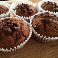 A picture of Eggless Oats, Apple And Date Cupcakes.