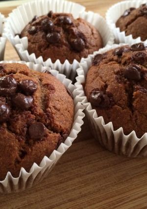 A picture of Eggless Oats, Apple And Date Cupcakes.
