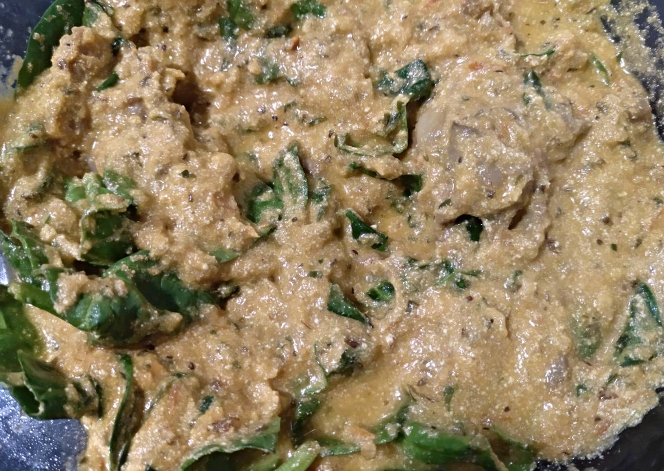 Setas, Espinacas y Tofu en salsa de Tomate natural (100% vegetal) Tm5