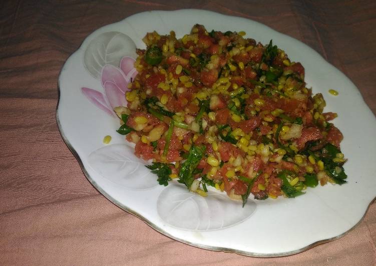 Carrot and yellow moong dal salad