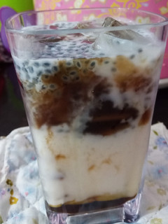 Foto resep Cha Bang Ang / Es Cincau Susu Gula Merah