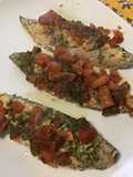 Filets de maquereaux ail tomates et persil d'algues