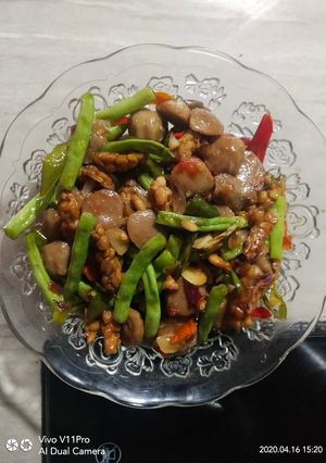 Foto resep Tumis buncis, baso, tempe