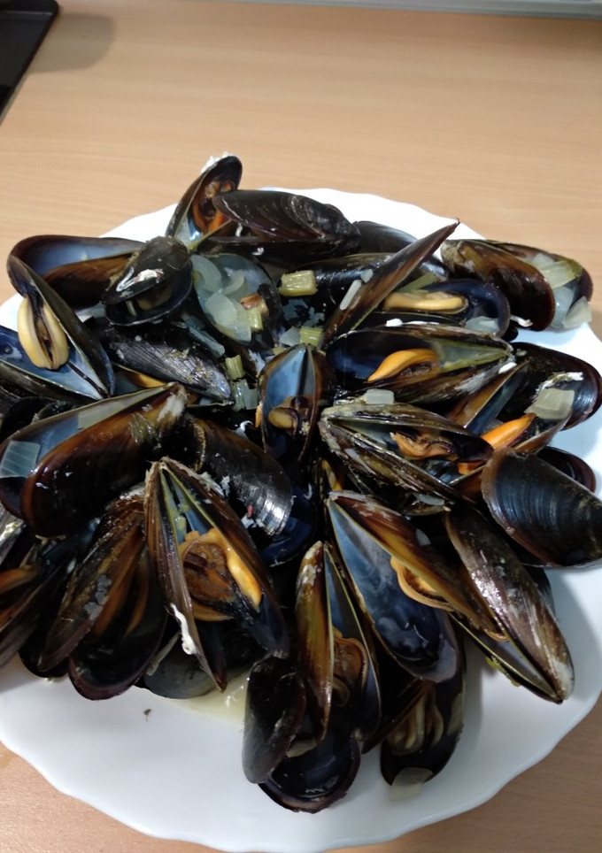 Una foto de Mejillones a la mandarina