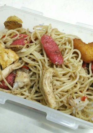 Foto resep Spaghetti Aglio Olio Lada Hitam