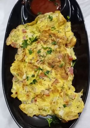 A picture of Masala omelette.
