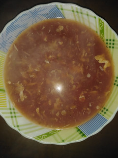 A picture of Hot and sour soup.