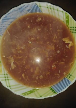 A picture of Hot and sour soup.