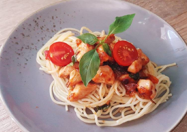 DICOBA@ Resep Spagettti ayam kemangi ide masakan sehari hari