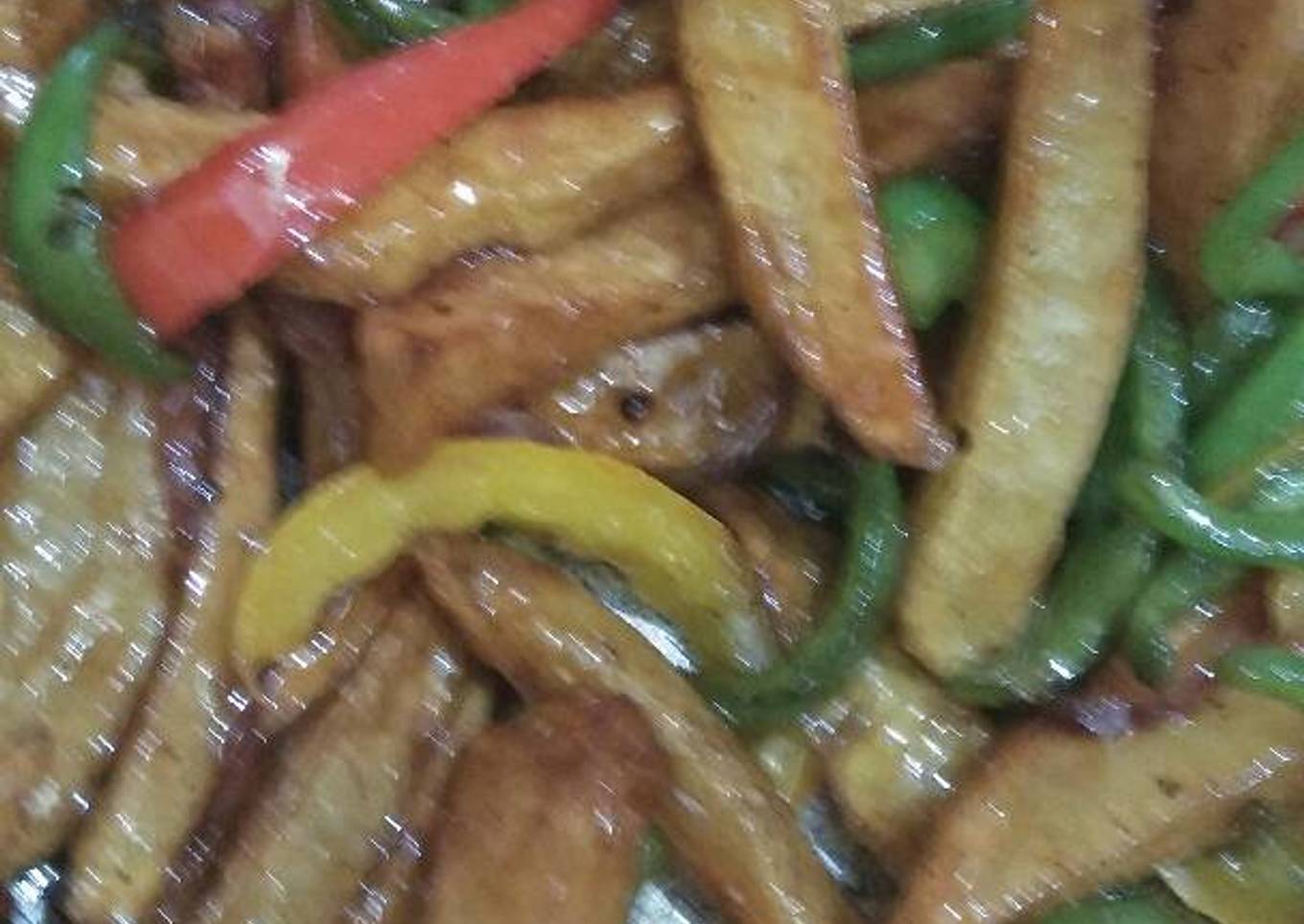 Potatoes with chili and honey