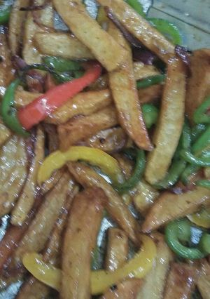 A picture of Honey chilli potato.