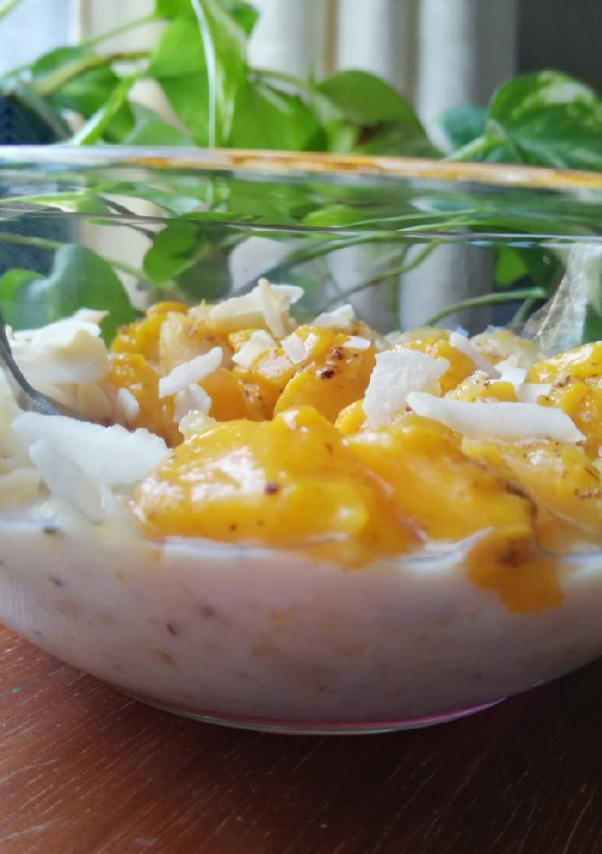 Una foto de Avena tropical 🥣🌴🍍🥭🥥