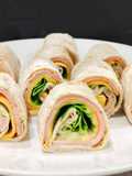 Chicken Slice and Cheese Pinwheels (Tortilla Roll Ups)