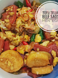 Foto resep Tofu Telur Beef Saos Mentega
