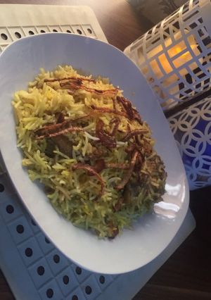 A picture of Chicken Biryani.