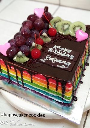 Foto resep Rainbowcake (kukus)