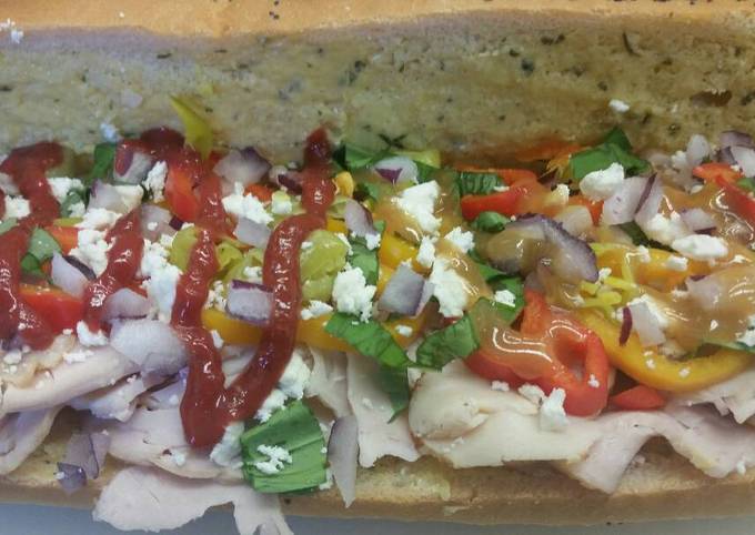 Recipe of Super Quick Homemade Greek Turkey Sub