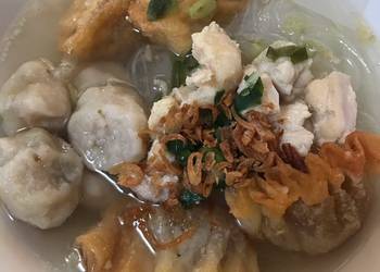 Masakan Unik Bakso aci tulang rangu ala amellia Sedap