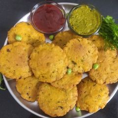 A picture of Green peas & Maize flour vada.