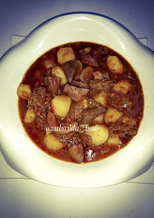 A picture of Offal Pepper soup.