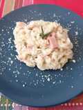Risotto con mortadella e birra