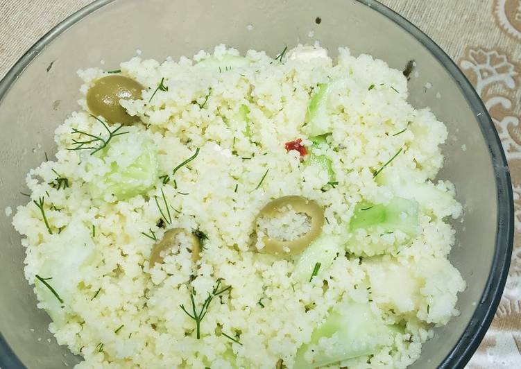 Steps to Make Speedy Cucumber, dill Couscous salad