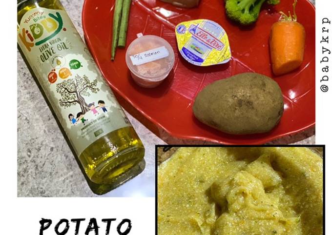 Mpasi 8 bulan: kentang salmon buncis // potato salmon beans