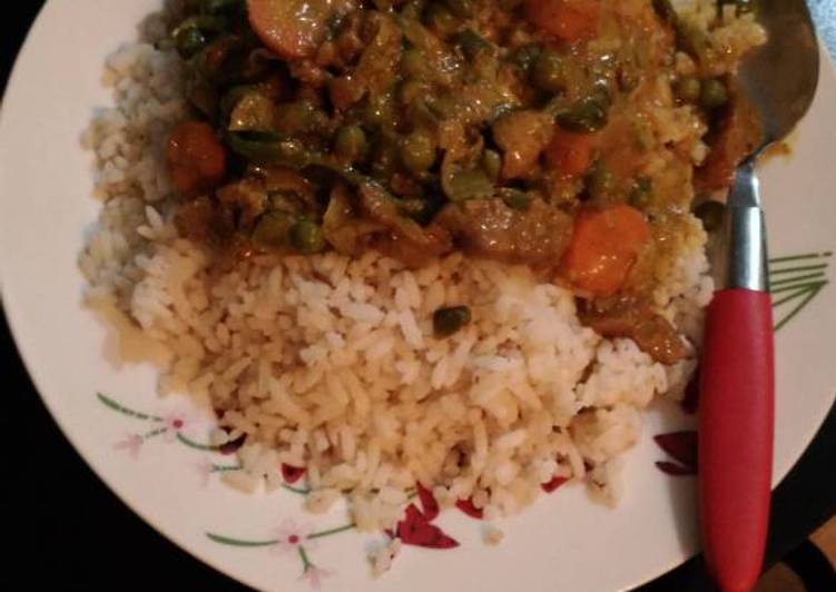 Recipe of Perfect Rice with beef coconut sauce | Satisfyingrecipe.web.app