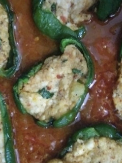 A picture of Paneer Capsicum in Tomato Gravy.