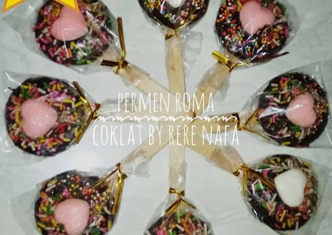 Ini dia! Cara  buat Permen Roma coklat stik eskrim yang menggugah selera