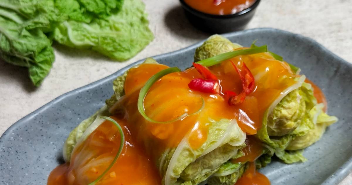 Resep Sawi Gulung Isi Ayam Dan Tahu Oleh Nur Erma Cookpad