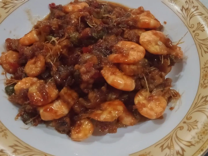 Cara Gampang Membikin Resep Udang tempe pete tumis pedas manis yang Menggugah Selera Anti Ribet, Mantap