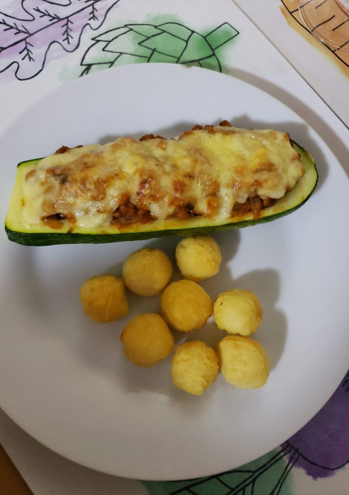 Una foto de Zapallo italiano relleno vegetariano
