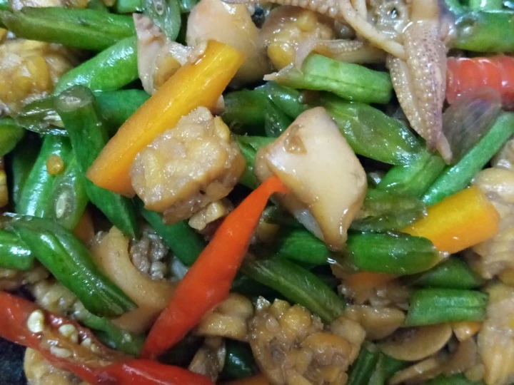 Langkah Mudah untuk Membikin Resep  Tumis cumi asin campur² Alakadar😁 yang Bisa Manjain Lidah, Enak