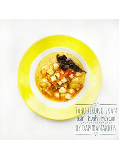 Foto resep Tahu terong ikan asin kuah mercon